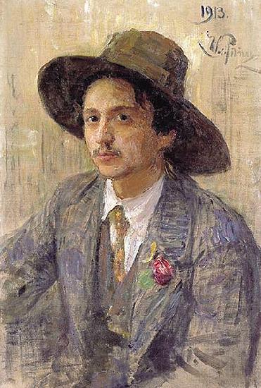Ilya Repin Portrait of the painter Isaak Izrailevich Brodsky Spain oil painting art